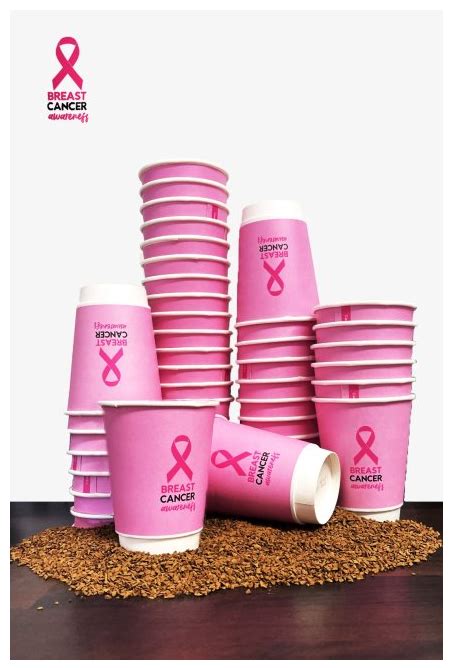 Breast Cancer Awareness 12oz Dw Disposable Coffe Cup 500case Afm Ireland