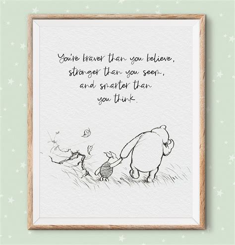 Classic Winnie The Pooh Quote Nursery Prints Pooh Printable Etsy