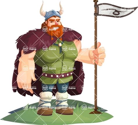 Viking Warrior Cartoon Vector Character Aka Bjorn Strong Checkpoint