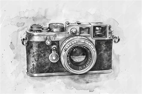 Premium Photo | Ultra realistic watercolor vintage camera drawing ...
