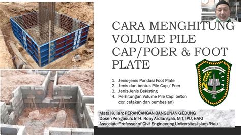 Part 1 Cara Menghitung Volume Pile Cap Poer Foot Plate MK