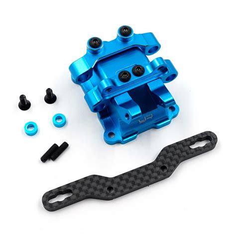 Yeah Racing Aluminium Gearbox Cover W Carbon Damper Mount Tamiya Tt