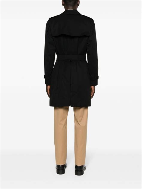 Burberry Kensington Double Breasted Trench Coat Black Farfetch Uk