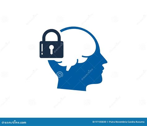 Brain Security Icon Logo Design Element Stock Vector Illustration Of