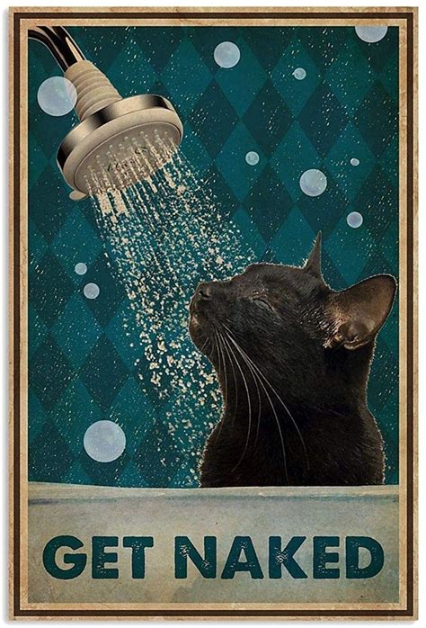 Cute Black Cat Get Naked Present For Men Women On Birthday Xmas Art Bceg X In Cat Wash