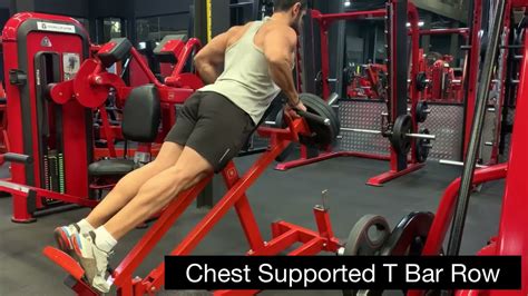 Chest Supported T Bar Row Youtube