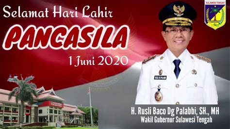 Wagub Sulteng Rusli Baco Dg Pealabbi Hari Lahir Pancasila Youtube