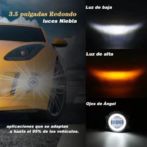 Faros Niebla Led 3 5 Lupa Y Aro Jac Frison T6 2019 Al 2023 Envío gratis