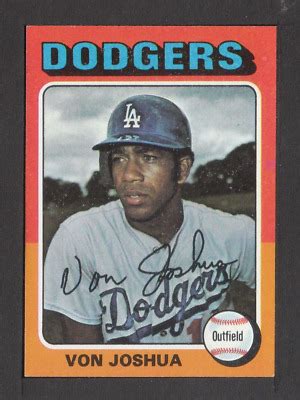 Topps Von Joshua Los Angeles Dodgers Nrmt Ebay