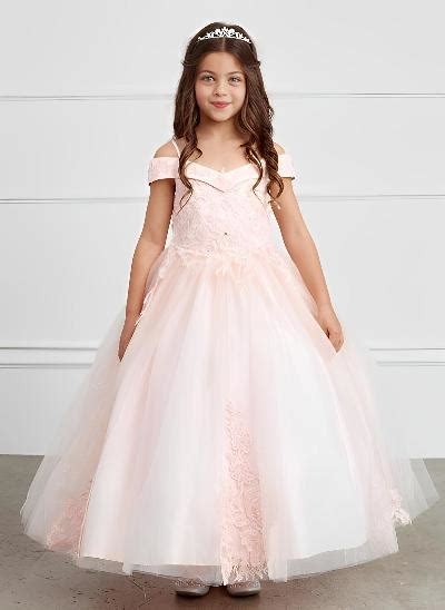 Luxury Ball Gown Princess Lace Tulle Flower Girl Dresses Missacc