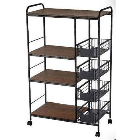 4 Tier Rolling Kitchen Island Trolley Serving Cart India Ubuy