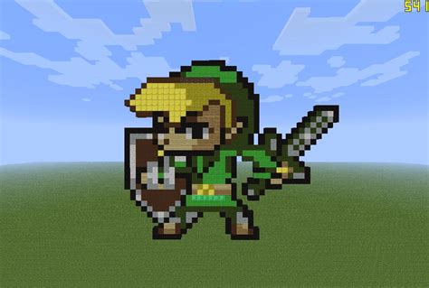 Link Legend Of Zelda Sprite Minecraft Build Minecraft Project