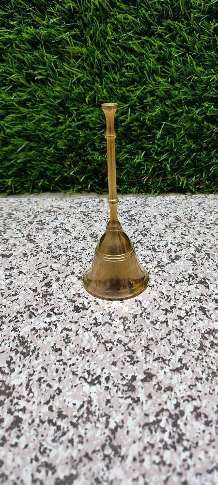 Round Unique Brass Ring Bell For Worship Size Custimized At Rs