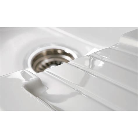 Astini Belfast Grooved White Ceramic Kitchen Sink Drainer - Astini from ...