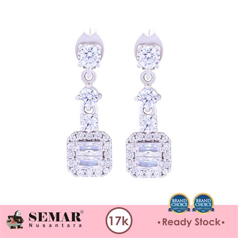 Jual Anting Tindik Emas Sweet Elena White Gold 17K Semar Nusantara