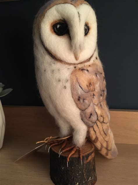 Needle Felt Barn Owl Needle Felted Animals Felt Animals Needle