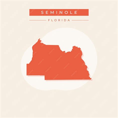 Premium Vector | Vector illustration vector of Seminole map Florida