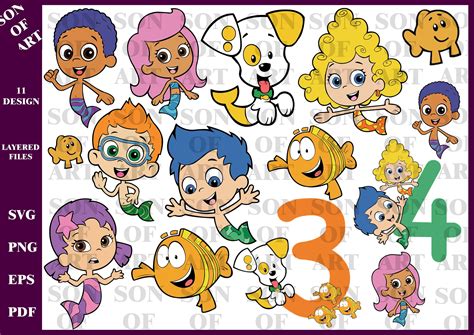 Bubble Guppies Svg Bubble Guppies Svg Vector Bubble Guppies Etsy Finland