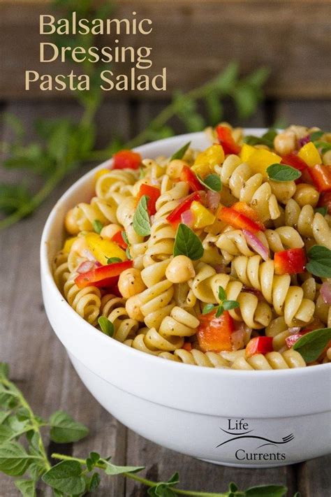 Balsamic Dressing Pasta Salad No Mayo No Sour Cream No Cheese Easy To Make And Delicious