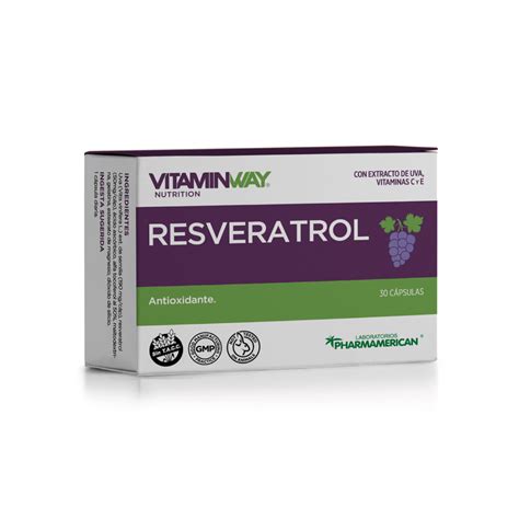 Vitaminway Resveratrol Extracto de Uva 30 caps Wikimúsculos