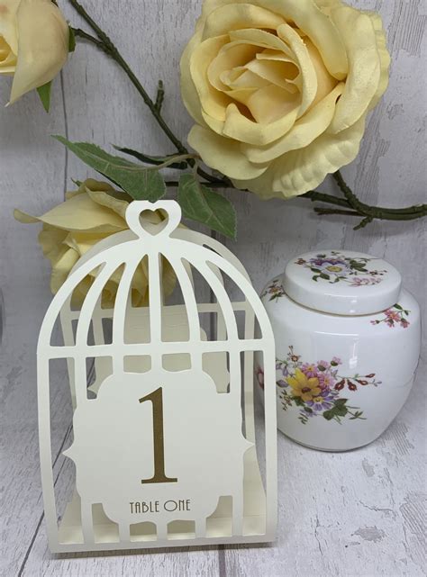 Table Numbers 1 15 Birdcage Design