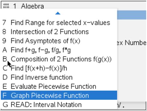 Ti Nspire CX Graphing Piecewise Defined Functions TiNspireApps