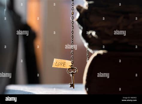 Key From Love Happy Valentines Day Background With Key Stock Photo Alamy