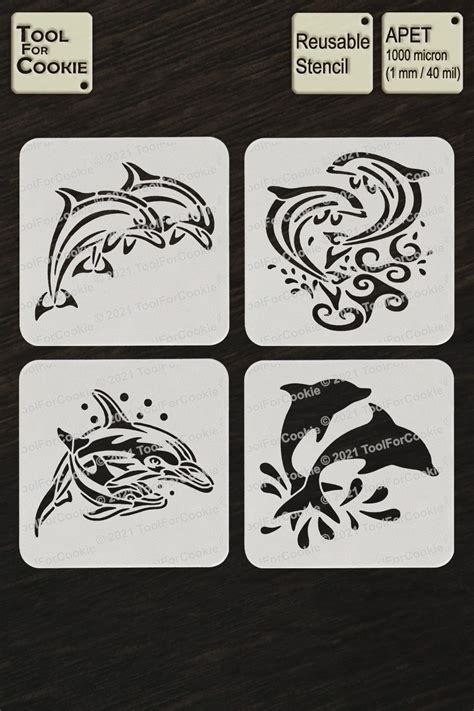 Dolphin Stencil Animal Stencil Fish Stencil Custom Stencil Any Font