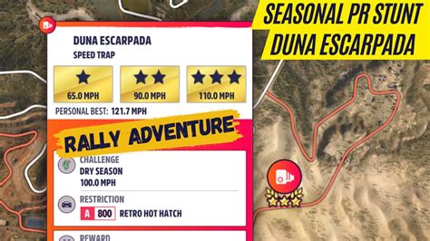 Forza Horizon 5 Speed Trap Duna Escarpada A Class RETRO HOT