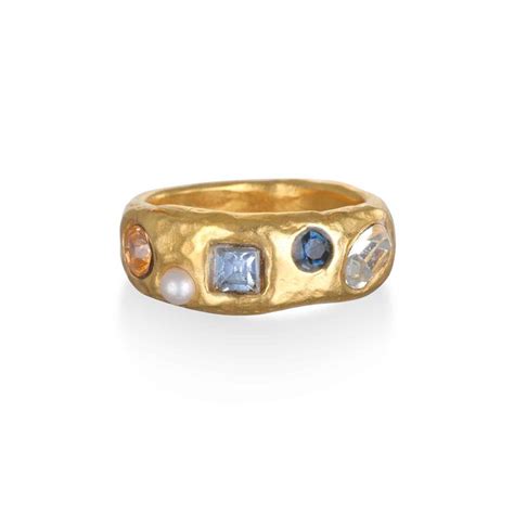 The Rococo Gem Ring Is Beautiful Stacked Or On Its Own With An Organic