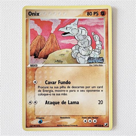 Carta Antiga Pokemon Onix Common Reverse Holo Ex Unseen Forces