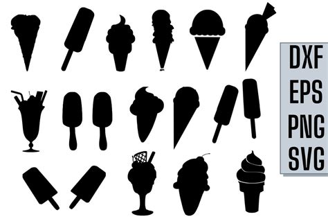 Ice Cream Silhouette Graphic by BigBosss · Creative Fabrica