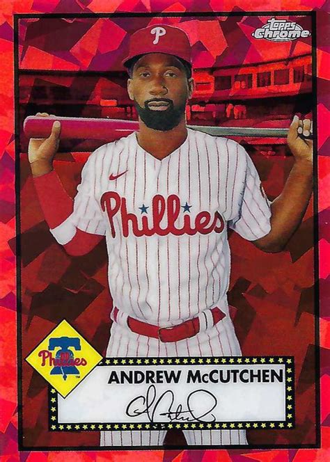 Andrew McCutchen 2021 Topps Chrome Platinum Anniversary Red Atomic