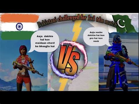 India Vs Pakistan Pubg Mobile Tdm V Match Pakistani Challenged