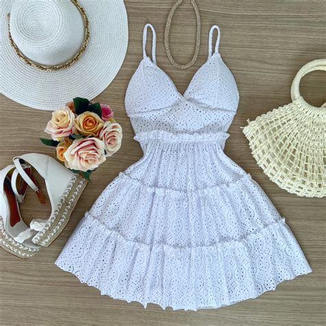 Vestido Laise Branco Comprar Em Glamix