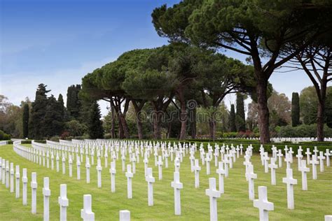 Nettuno Aprile Tombe Cimitero Americano Di Guerra Dell Americano