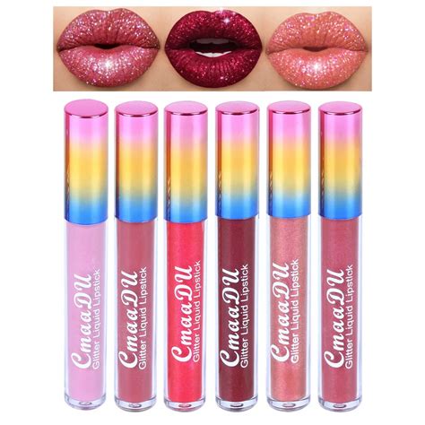 Cmaadu Diamond Shinny Lip Gloss Lips Makeup Cosmetics Glitter Liquid