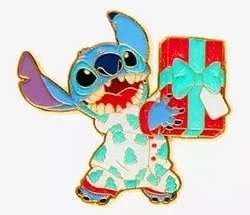 67484 Stitch Holding A Present Hot Topic Lilo Stitch Holiday Morning Mystery Collection