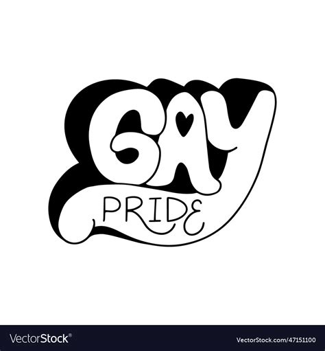 Gay Pride Lettering Slogan Of Lgbtq Parade Vector Image