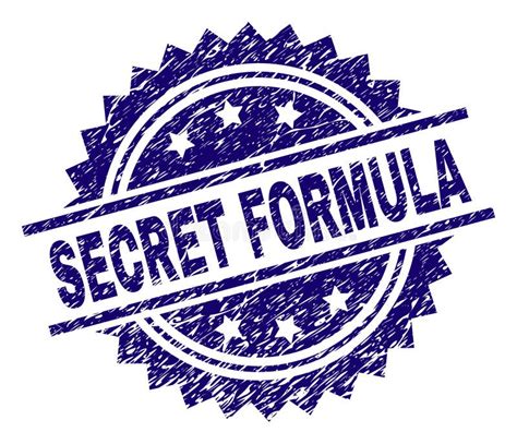 Grunge Textured Secret Formula Stamp Seal Stock Vector Illustration