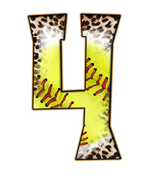 Softball Numbers Bpigraphicdesigns