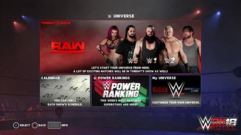 Wwe K All Wwe Universe Mode Details And Screenshots Wwe K News