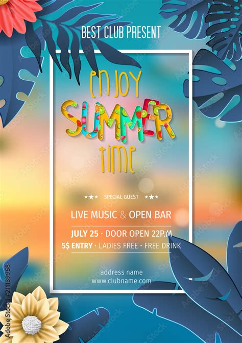 Summer Party Invitation Template Invitation Pool And Beach Party