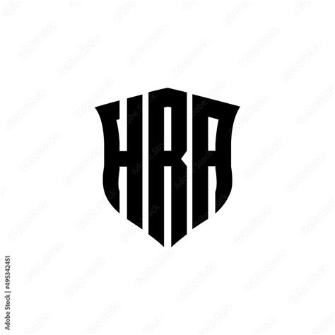 Hra Letter Logo Design With White Background In Illustrator Vector