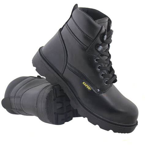 Delta Plus Lh Sm S Src Black Leather Steel Toe Cap Safety Boots