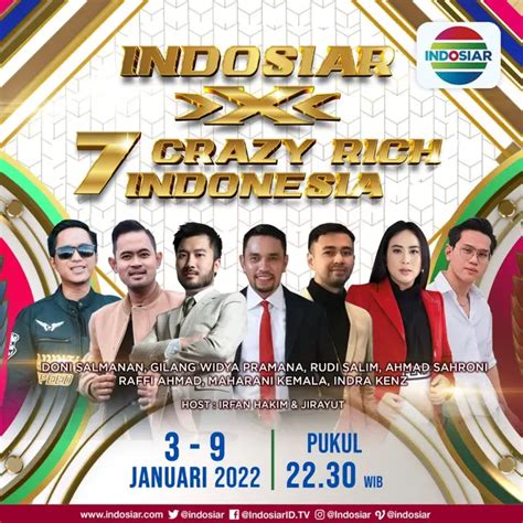 Saksikan Tayangan Indosiar X 7 Crazy Rich Indonesia Rabu 5 Januari