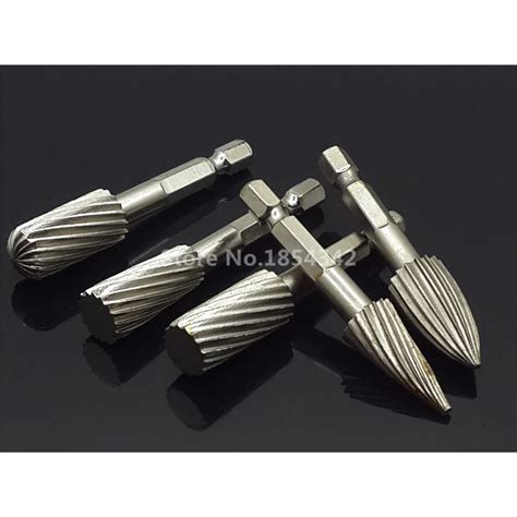 5pcs 6 35mm Carbide Rotary Burr Set Hss Rotary Files Burr Cutter Metal