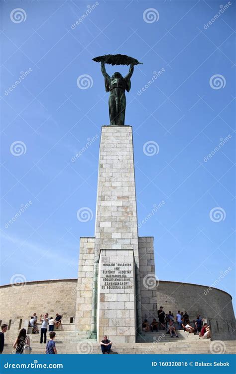 Landmark Liberty Statue of the Citadella in Budapets Editorial Photo ...