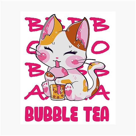 Cat Boba Tea Bubble Tea Anime Kawaii Bubble Tea Cat Boba Boba Tea