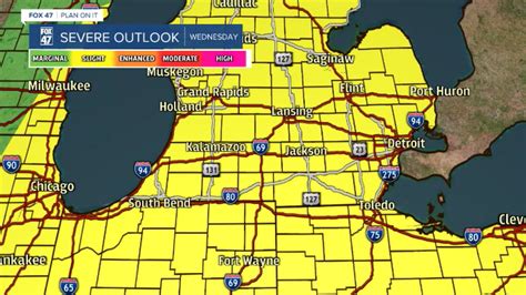 Severe Storms Possible Wednesday Across Mid Michigan